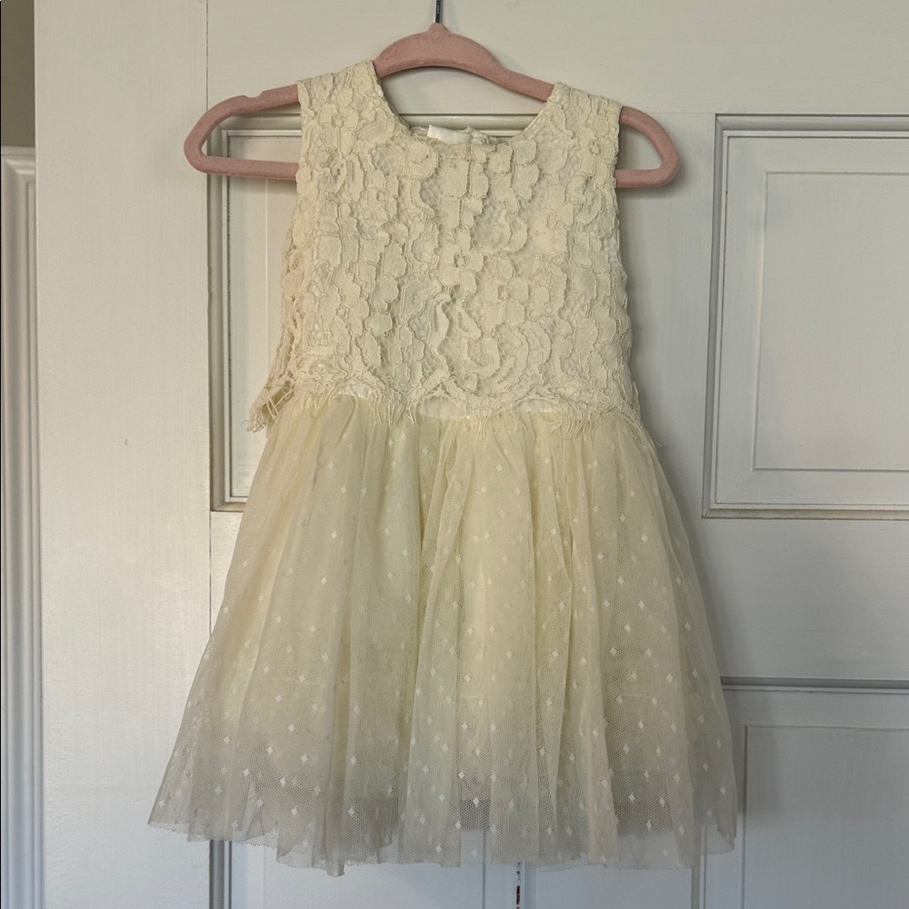 Bardot Cream Lace Kids Dress